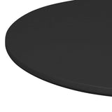 SENHO Table à Manger Ronde pour 4 à 5 Personnes diamètre 100 cm, Finition laquée Mate Noire, Base Ronde en métal Noir - Tulips