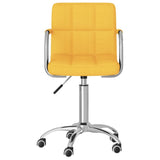 vidaXL Chaise Pivotante de Bureau Siège de Bureau Chaise d'Ordinateur Fauteuil Ergonomique Fauteuil de Bureau Maison Intérieur Jaune Moutarde Tissu