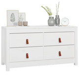 KTHLBRH Armoire d'appoint, blanche, 100 x 40 x 54 cm, en pin massif, buffet pour chambre à coucher, garde-robe, convient pour la cuisine, la chambre à coucher, la salle à manger, le salon ou le