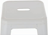 CLP Tabouret de Bar Joshua I Tabouret de Bar empilable en métal I Chaise de Bar avec Repose-Pieds I Hauteur d'assise 76 cm I Tabouret empilable, Couleur:Blanc