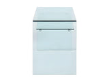 Vente-unique - Bureau STILEOS - 1 Niche - Verre trempé - avec Rangement
