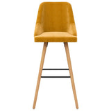 vidaXL Tabourets de Bar Lot de 2 Jaune Velours
