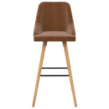 vidaXL Lot de 2 Tabourets de Bar, Chaise de Pub, Siège de Bistrot, Meuble de Salle à Manger Cuisine Salon Maison Intérieur, Marron Velours