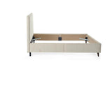 Best Mobilier - Cadre de Lit 160X200 cm Botticelli en Velours Côtelé Beige - Chambre Adulte