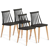 IDMarket - Lot de 4 chaises Lily Noires pour Salle à Manger