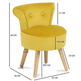 IDMarket - Fauteuil Crapaud en Velours Jaune