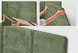 DHOME Tête de Lit Capitonnée en Velours Côtelé Premium Uni Anti-Taches Design Modulaire Vertical Autocollant Tête de Lit Chambre Rembourrée (Vert Forêt, 100cm, Hauteur 80cm, x3)