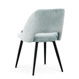 B&D Home Chaises de Salle à Manger Vicky Lot de 2, Chaise rembourrée en Velours côtelé pour Salle à Manger, Cuisine, Salon, Bureau, Coiffeuse, Cordon Bleu, 11126-BLAU-2