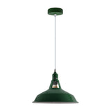 Métal Vintage Suspensions Luminaires Retro Plafonniers Luminaire Edison de Culot E27 Suspensions Eclairage de Plafond Suspensions Luminaires Lampe (Sans Ampoule, Vert)