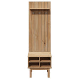vidaXL Meuble d'entrée OTTA 50x40x160 cm Bois Massif de pin, Armoire d'entrée, Ensemble de vestiaire, Meuble de Rangement de Couloir