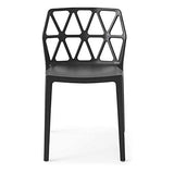CONNUBIA Chaise modèle ALCHEMIA en polypropylène Lot de 4 pièces – Disponible en 6 couleurs (Noir)