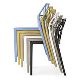 CONNUBIA Chaise modèle ALCHEMIA en polypropylène Lot de 4 pièces – Disponible en 6 couleurs (Noir)