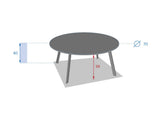 HESPERIDE Table d'appoint Ronde Saona Blanc - 70 cm