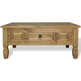 Homgoday Table basse, table d'appoint, table basse, facile d'entretien, pour salon, chambre à coucher, style mexicain, 100 x 60 x 45 cm