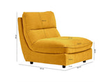 Belhome Chauffeuse en Tissu Doux rembourré pour canapé modulable - KOK - Jaune