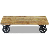 vidaXL Table Basse pour Salon Table d'appoint en Bois de manguier 120x60x30 cm