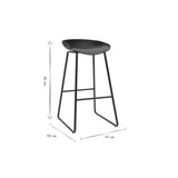 Miliboo Tabourets de Bar Design Noirs H75 cm (Lot de 2) Pebble