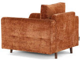 Lisa Design - Rune - Fauteuil en Velours texturé, Rouille