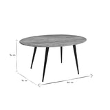 Miliboo Table à Manger Ovale en Bois Massif et métal Noir L160 cm OBALI