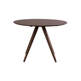 Miliboo Table à Manger Ronde Design Noyer D106 cm Walford