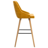 vidaXL Tabourets de Bar Lot de 2 Jaune Velours