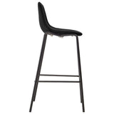 vidaXL Chaises de Bar 2 pcs Noir Tissu