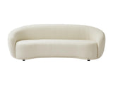 PASCAL MORABITO - Canapé 3 Places en Tissu Bouclette Beige BOVANA de