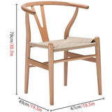 YAXANSIH Chaise De Salle À Manger,Chaise De Salle À Manger en Bois Naturel,Chaises De Cuisine Tissées avec,Coussin De Siège en Rotin,Chaises Vintage pour Salle À Manger, Cuisine, Salon, Maison