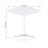 buybyroom Table de Salle à Manger Ronde Blanche bistrot Table de Cuisine Table Table Table de Salle à Manger Table