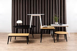 AC Design Furniture Roxanne Table à Manger pour 4 Personnes en Blanc 105 x 76 cm - Table de Cuisine avec Peinture Blanche - Style rétro Moderne pour Salle à Manger - Table à Manger Ronde