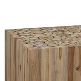 vidaXL Teck Authentique Table Basse 50x50x35 cm Table d'Appoint Meuble Canapé