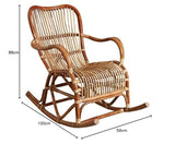 AUBRY GASPARD Rocking Chair en rotin Naturel Paya