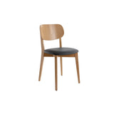 Miliboo Chaises Vintage en Bois Clair chêne et Noir (Lot de 2) Lucia