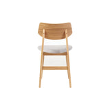 Miliboo Chaises scandinaves en Bois Clair et Tissu Gris Clair (Lot de 2) ELION