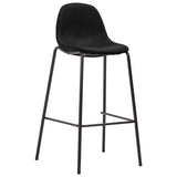 vidaXL Chaises de Bar 2 pcs Noir Tissu