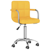 vidaXL Chaise Pivotante de Bureau Siège de Bureau Chaise d'Ordinateur Fauteuil Ergonomique Fauteuil de Bureau Maison Intérieur Jaune Moutarde Tissu
