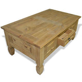 Homgoday Table basse, table d'appoint, table basse, facile d'entretien, pour salon, chambre à coucher, style mexicain, 100 x 60 x 45 cm