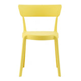 Fusion Living Chaise De Bistrot en Plastique Jaune Citron