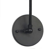 Applique Murale Vintage Noire avec Interrupteur, Lampe de Murale Réglable avec Prise Abat-Jour en Métal Pivotant Lampe de Lecture Murale avec Câble, E27 Lampe de Industrielle Intérieure Chambre Salon