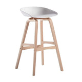 Lot de 2 tabourets de bar, tabourets de bar de cuisine touffetés avec dossier ouvert, repose-pieds de 73,7 cm, chaises pour bar à domicile, salle à manger 0831 (couleur : blanc, taille : tabourets de