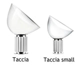 FLOS TACCIA F6602009 lampe de table 19 cm à lumière indirecte et réfléchie en verre et aluminium blanc mat