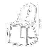 Preferspace Chaise de Salle à Manger avec siège en Faux Cuir, Chaise latérale de Chaise de Cuisine avec Jambe en métal, Chaise de Salle à Manger Moderne du Milieu du siècle