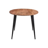 Miliboo Table à Manger Ovale en Bois Massif et métal Noir L160 cm OBALI