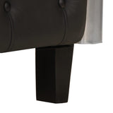 vidaXL Fauteuil en Style d'Aviation Chaise de Chambre à Coucher Siège de Salon Meuble Mobilier de Salon Maison Intérieur Salle de Séjour Noir Cuir Véritable
