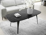 Comfivo Table Basse Oswego 125 Métal Marbre Noir