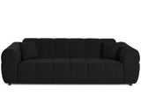 Lisa Design - Ray - canapé Droit 3 Places en Tissu texturé, Noir