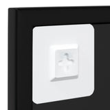 vidaXL Miroir Mural Miroir de Maquillage Miroir de Coiffeuse Miroir de Courtoisie Salle de Bain Maison Intérieur Noir 100x60 cm Métal