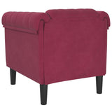 vidaXL Fauteuil, Chaise de Relaxation avec Accoudoirs et Dossier, Canapé de Salon Salle de Séjour Intérieur, Moderne, Rouge Bordeaux Velours