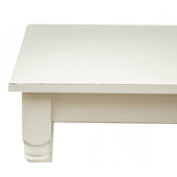 Biscottini Table Salle à Manger 90x78x90 cm | Table Cuisine Rustique | Table carrée Salle à Manger en Bois Massif | Blanche Antique