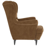 INLIFE Fauteuil marron velours 4067